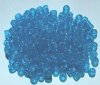 200 4x6mm Transparent Light Blue Acrylic Crow Beads